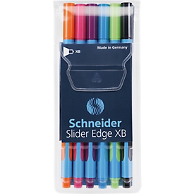 Lot de stylos-billes Slider Edge XB, étui de 6 p.