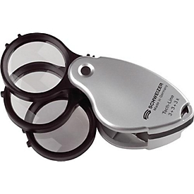 Loupe à encastrer Tech-Line, grossissement 3x+3x+3x=9x, diamètre de la lentille : 38 mm, fabriquée en Suisse