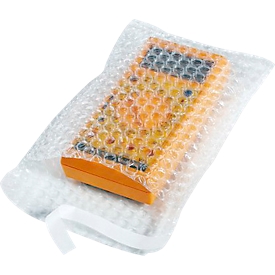 Luftpolsterbeutel, mit Selbstklebeverschlusslasche, 2-lagig, Stärke 70 μ, LDPE-Folie, transparent, 250 x 300 mm, 200 Stück