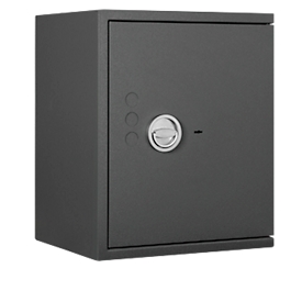 Lyra 3 safe, weerstandsklasse 0 volgens EN 1143-1, volume 66 l, deur rechts scharnierend, dubbelbaard slot met 2 sleutels, 2 legborden, incl. verankeringsmateriaal, B 500 x D 420 x H 605 mm, grafietgrijs RAL 7024