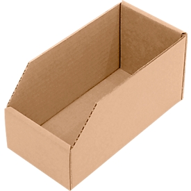 Magazijnbak - golfkarton - L 200 x B 100 x H 100 mm - 1,7 l - 50 stuks