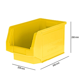 Magazijnbak LF 322 SSI Schäfer - polypropeen - L 343 x B 209 x H 200 mm - 10,4 l - geel