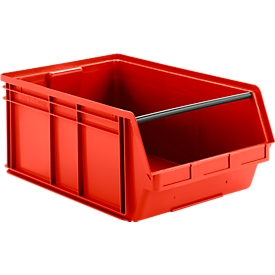 Magazijnbak met draagstang SSI Schäfer LF 14/7, polypropeen, L 715 x B 470 x H 300 mm, 74 l, rood