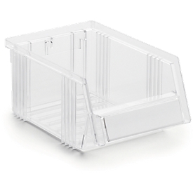 Magazijnbak Treston Serie 1015, polystyreen, L 165 x B 105 x H 75 mm, 0,6 l, transparant