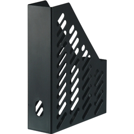 Magazine rack KARMA, A4/C4, 100% recycled material, W 76 x D 246 x H 315 mm, black