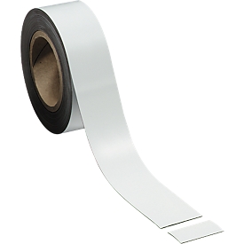 Magneetband, wit, 50 x 10.000 mm