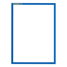 Magneetlijst - PVC - A4 staand - blauw - 5 stuks - ons merk Schäfer Shop Pure