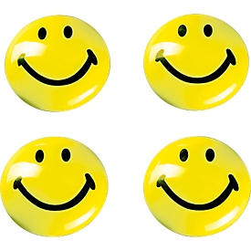magnétique, smileys, 40 mm, 4 p.