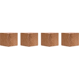 Magnetoplan Design Magnet Wood Cube, carré, force d'adhérence 4 kg, L 20 x P 20 x H 20 mm, bois de noyer certifié FSC®, lot de 4