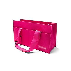 magnetoplan Desk Sharing Bag ecoAware Filz raspberry, 450x250x150 mm, 10+ Fächer, bis 10 kg, Schultergurte