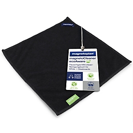 Magnetoplan magnetoCleaner ecoAware Reinigungstuch, Mikrofaser, magnetisch, 30 × 30 cm, schwarz, waschbar