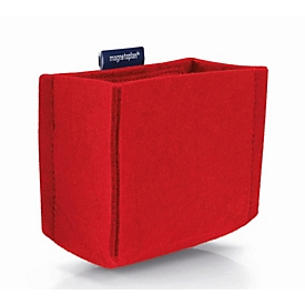 Magnetoplan magnetoTray ecoAware MEDIUM, pot à crayons, feutre rouge, magnétique, 130 × 100 × 60 mm

