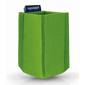 Magnetoplan magnetoTray ecoAware SMALL Stifteköcher, Filz grün, magnetisch, 60 × 100 × 60 mm

