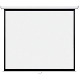 magnetoplan manuelle Rollo-Leinwand 1800x1800 mm, 1:1 quadratisch, Wand-/Deckenmontage, Gehäuse weiß