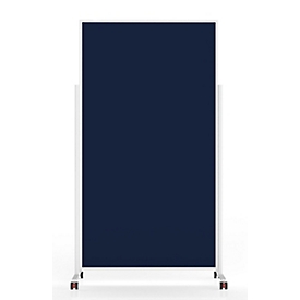 Magnetoplan mobile Moderationstafel VarioPin White, Hoch-/Querformat, 2-seitig nutzbar, B 1000 x H 1800 mm, Filz/Aluminium, blau/weiß