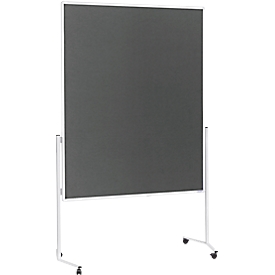 Magnetoplan Moderationstafel, fahrbar, 3 Oberflächen zur Auswahl, standfest, grau