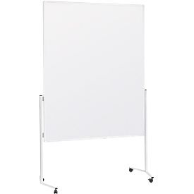 Magnetoplan Moderationstafel, fahrbar, 3 Oberflächen zur Auswahl, standfest, weiss