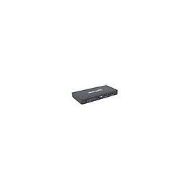 Manhattan 1080p 4-Port HDMI Multiviewer Switch, Switch with Four Inputs on One Display, Video Bandwidth Amplifier, Remote Control, Black, Three Year Warranty, Box - Video/Audio-Schalter - 4 Anschlüsse