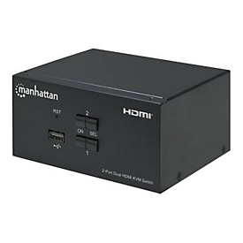Manhattan 153522 - KVM-/Audio-/USB-Switch - 2 Anschlüsse