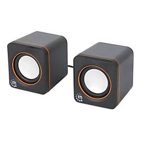 Manhattan 2600 Series Speaker System - Lautsprecher - für PC - 6 Watt (Gesamt) - Schwarz, orange