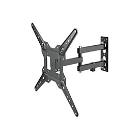 Manhattan Befestigungskit (Wandmontage, Gelenkarm) - für LCD-TV / gekrümmter LCD-TV - Full Motion - Stahl - Schwarz - Bildschirmgröße: 58.4-139.7 cm (23"-55")