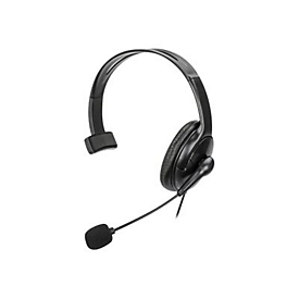 Manhattan Mono Over-Ear Headset (USB), Reversible Microphone Boom (padded)