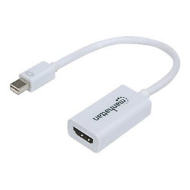 Manhattan Passiver Mini-DisplayPort auf HDMI-Adapter, Mini DisplayPort-Stecker auf HDMI-Buchse, passiv, Blister-Verpackung — ideal for Mac-Computer - Videoadapter - DisplayPort / HDMI - 17 cm