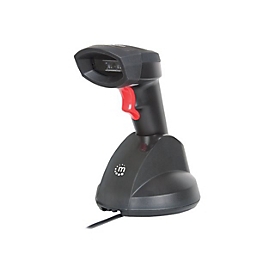 Manhattan Rugged Wireless Linear CCD Handheld Barcode Scanner, Bluetooth, 500mm Scan Depth, up to 80m effective range (line of sight), Rugged Housing, Max Ambient Light 100,000 lux (sunlight), EU/US/UK/AU interchangeable plug, Black, Three Year Wa...