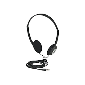 Manhattan Stereo On-Ear Headphones (3.5mm), Adjustable Split Headband, Foam Earpads, Speaker 80W max, Standard 3.5mm stereo jack/plug for audio output, cable 2.2m, Black, Three Year Warranty, Blister - Kopfhörer - On-Ear - kabelgebunden - 3,5 mm S...