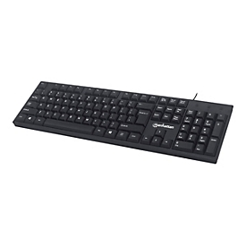 Manhattan - Tastatur - USB - Schwarz - retail