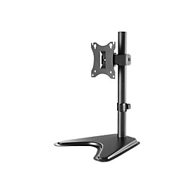 Manhattan TV & Monitor Mount, Desk, Tilt/Swivel/Rotation, 1 screen, Screen Sizes: 10-27", Black, Stand Assembly, VESA 75x75 to 100x100mm, Max 7kg, Lifetime Warranty - Aufstellung - für LCD-Display - Stahl - Schwarz - Bildschirmgröße: 43.2-68.6 cm ...