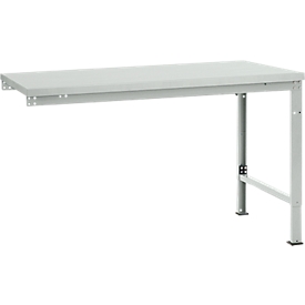 Manuflex aanbouwtafel UNIVERSAL Speciaal, tafelblad melamine, 1500 x 1000, lichtgrijs