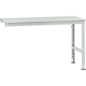 Manuflex aanbouwtafel UNIVERSAL Standaard, 1500 x 800 mm, melamine lichtgrijs, lichtgrijs