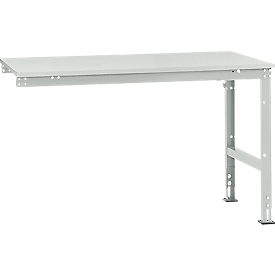 Manuflex aanbouwtafel UNIVERSAL Standaard, tafelblad melamine, 1500 x 1000, lichtgrijs