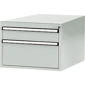 Manuflex drawer bottom frames, for Profi workbench depth 700 mm, light grey