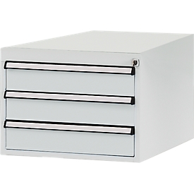 Manuflex drawer bottom frames, for Profi workbench depth 700 mm, light grey