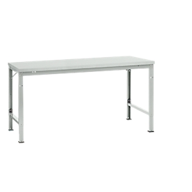 Manuflex Grundtisch UNIVERSAL Spezial, 1750 x 1000 mm, Melamin lichtgrau, lichtgrau
