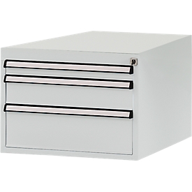 Manuflex onderbouw met schuifladen, voor werkbank Profi diepte 700 mm, lichtgrijs