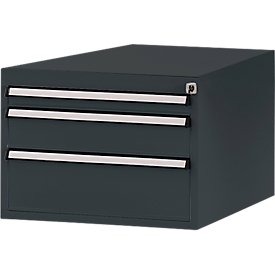 Manuflex Schubladen-Unterbauten, für Werkbank Profi Tiefe 700 mm, anthrazit