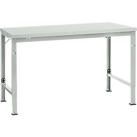 Manuflex UNIVERSAL special basic table, 1500 x 1000 mm, luminous grey melamine, luminous grey