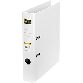 Map Bene No.1, A4, rugbreedte 47 mm, hefboommechanisme, grijpgat &amp; gelijmd rugetiket, CO2-neutraal karton, wit