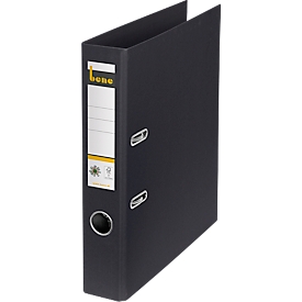 Map Bene No.1, A4, rugbreedte 47 mm, hefboommechanisme, grijpgat &amp; gelijmd rugetiket, CO2-neutraal karton, zwart