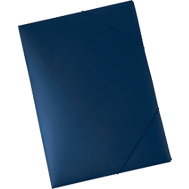 Mappen met 3 flappen en elastiek PP EICHNER  A3-formaat, blauw, 5 stuks