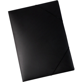 Mappen met 3 flappen en elastiek PP EICHNER  A3-formaat, zwart, 5 stuks