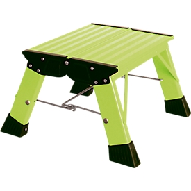Marche pied pliable Treppy, 1 marche, vert