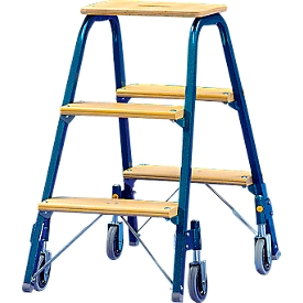 Marche-pied sur roues en Leichtstahl®, 3 marches