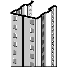 Bastidor de estantería PR 600,  P 850 mm, Al 2500 mm, anchura puntal 75 mm