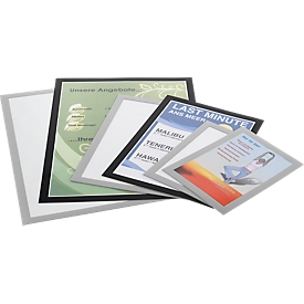 Marco informativo DURABLE Duraframe, DIN A5, plata, 10 piezas