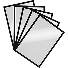 Marcos magnéticos DURABLES DURAFRAME MAGNETIC, DIN A4, negro, 5 piezas