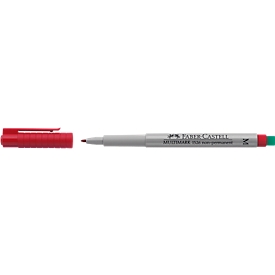 Marker Faber-Castell Multimark, incl. speciale gum, rood, M, non-permanent